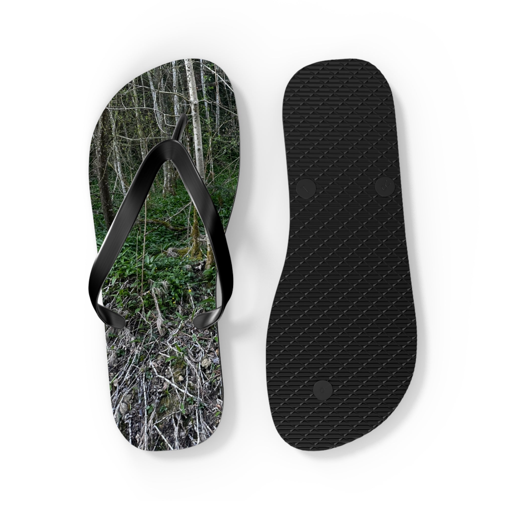 Forest flip flops